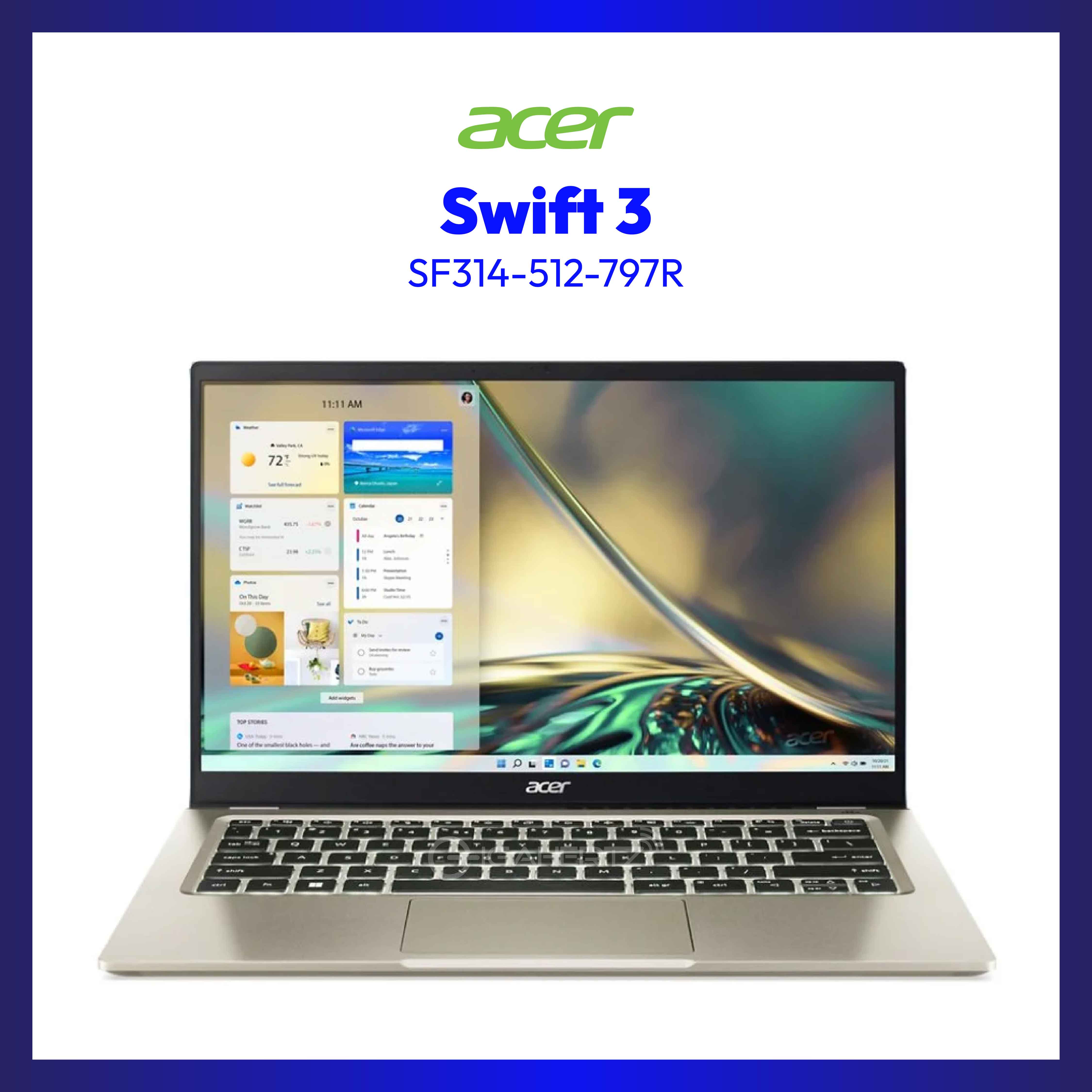 Acer Swift 3 SF314-512-797R Notebook | 14" IPS | i7-1260P | Iris® Xe Graphics | 16 GB RAM | 1 TB SSD | WIN 11