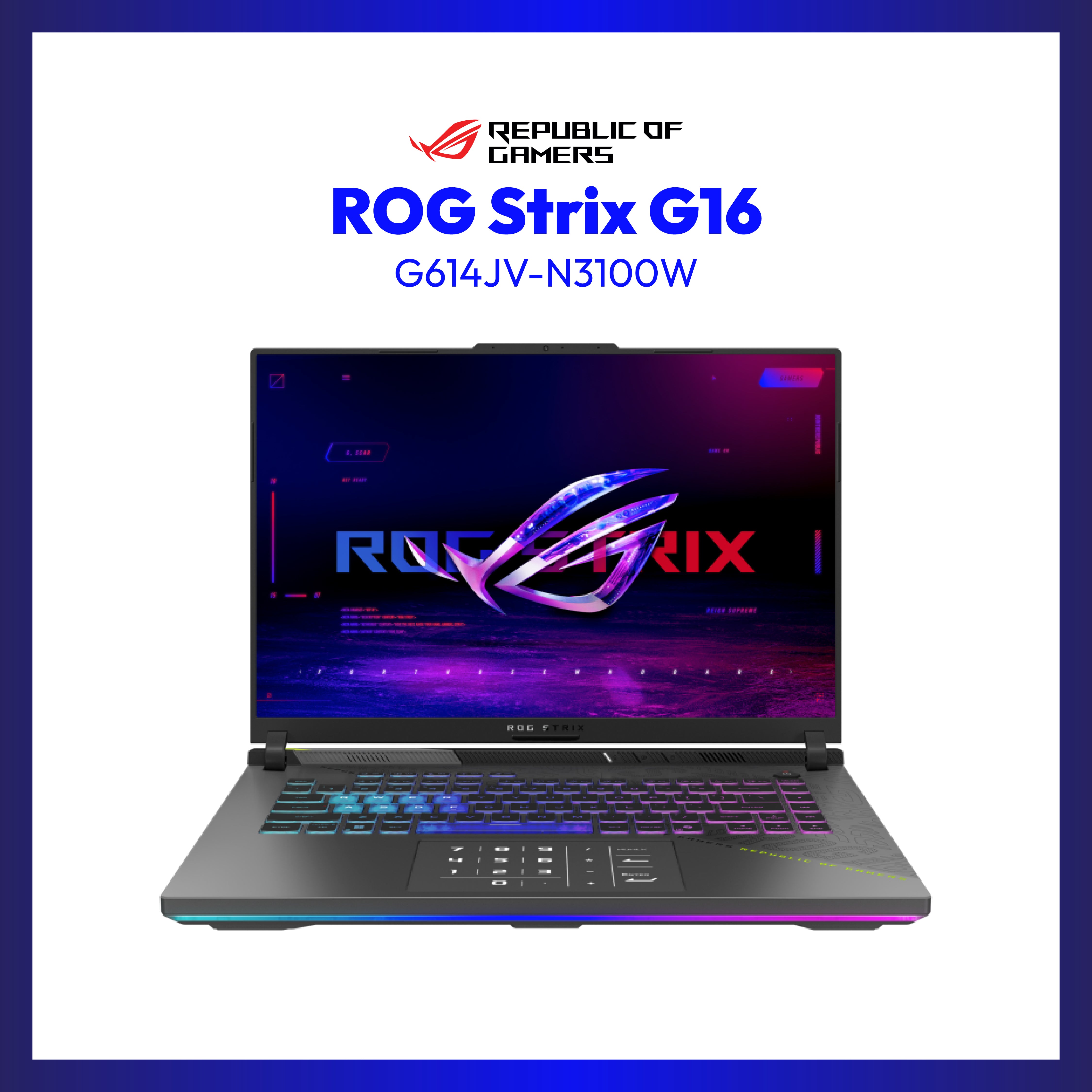 Asus ROG Strix G16 G614JV-N3100W | 16" FHD | i7-13650HX | GeForce RTX 4060 | 16GB RAM | 1TB SSD | WIN 11