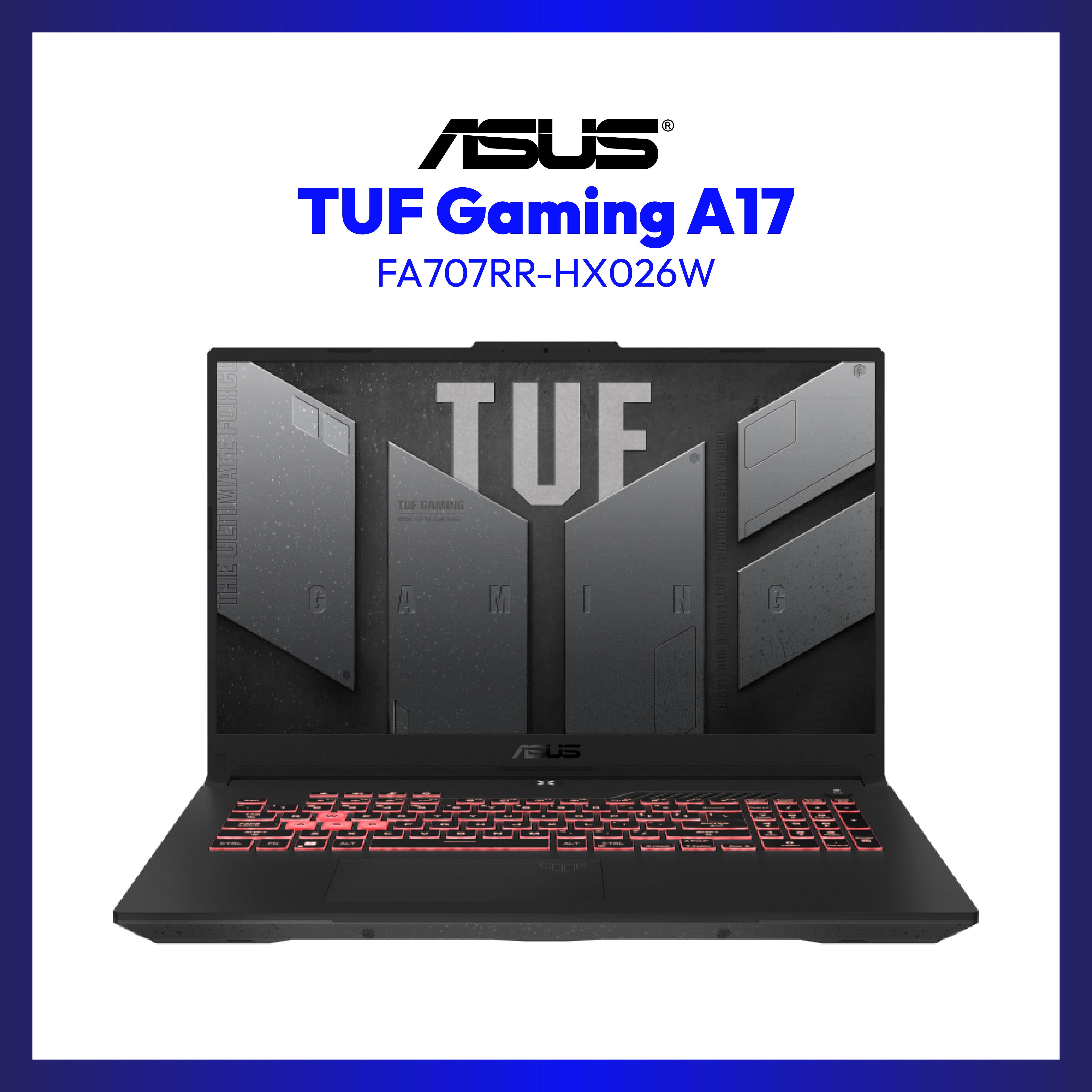 Asus TUF Gaming A17 FA707RR-HX026W | 17.3" FHD | Ryzen 7 6800HS | GeForce RTX 3070 | 16GB RAM | 1TB SSD | WIN 11 | Laptop Tiangge