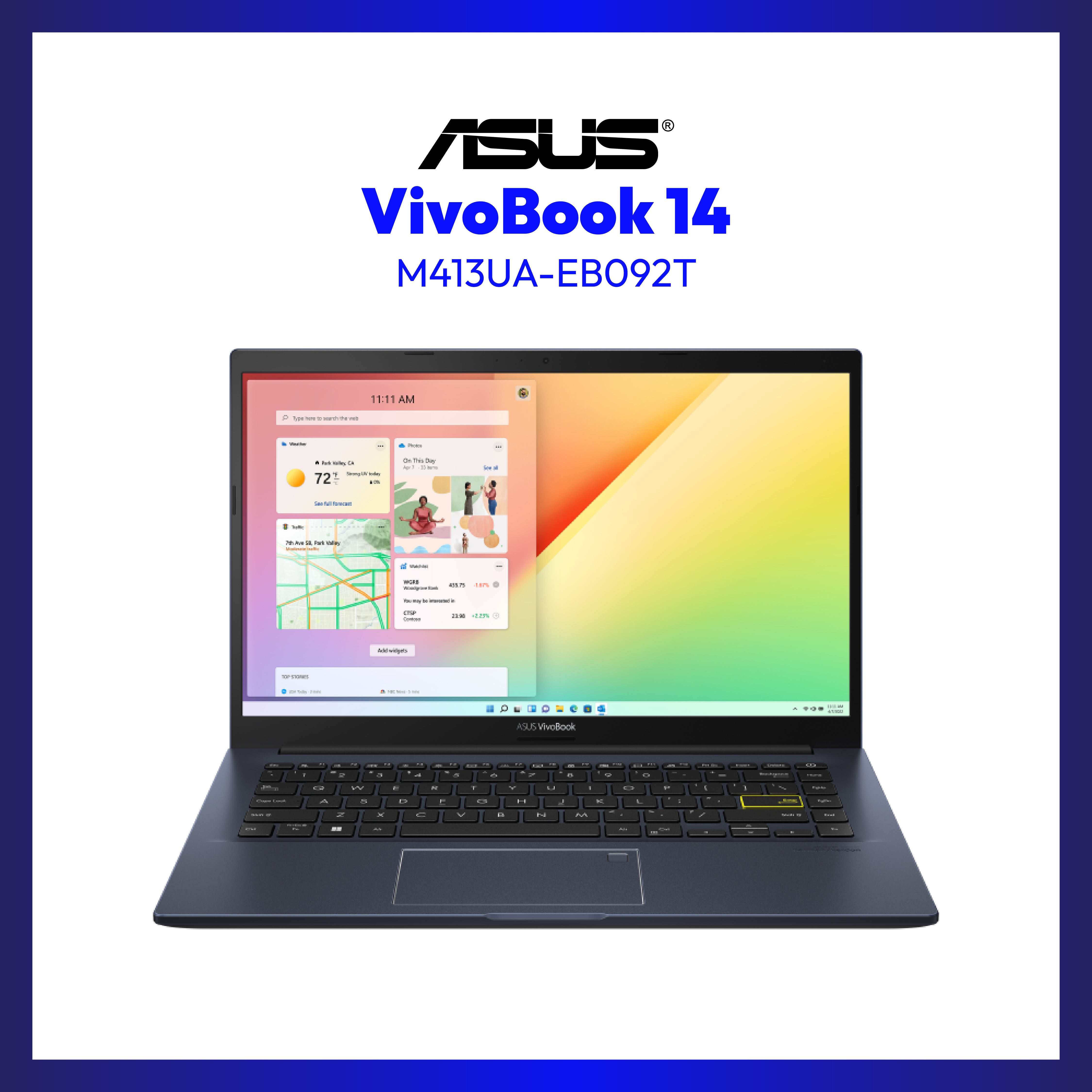 Asus VivoBook 14 M413UA-EB092T | 14" FHD | Ryzen 5 5500U | Radeon Graphics | 8GB RAM | 512GB SSD | WIN 11