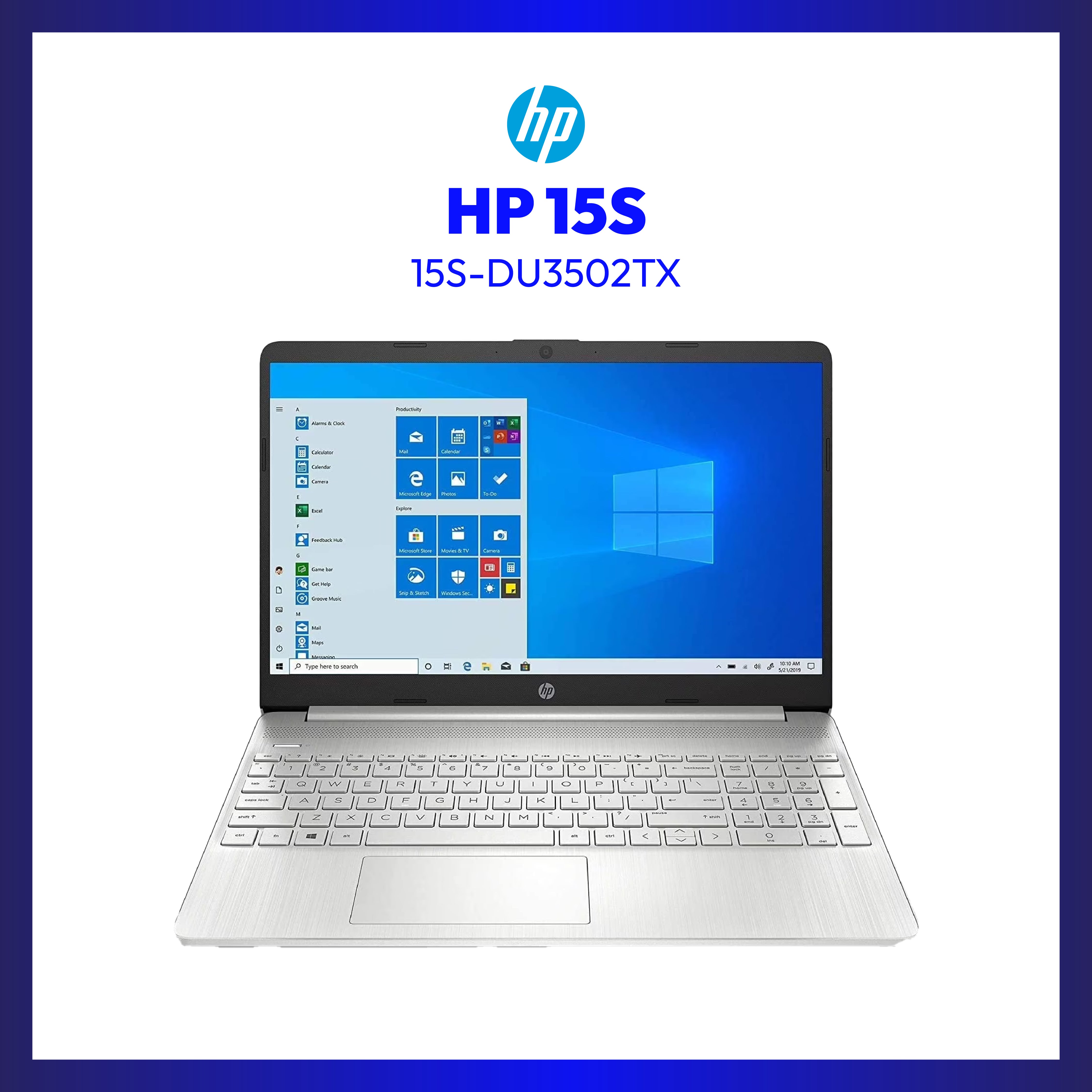 HP 15S-DU3502TX | 15.6" FHD | i5-1135G7 | GeForce® MX350 | 8 GB RAM | 512 GB SSD | WIN 11