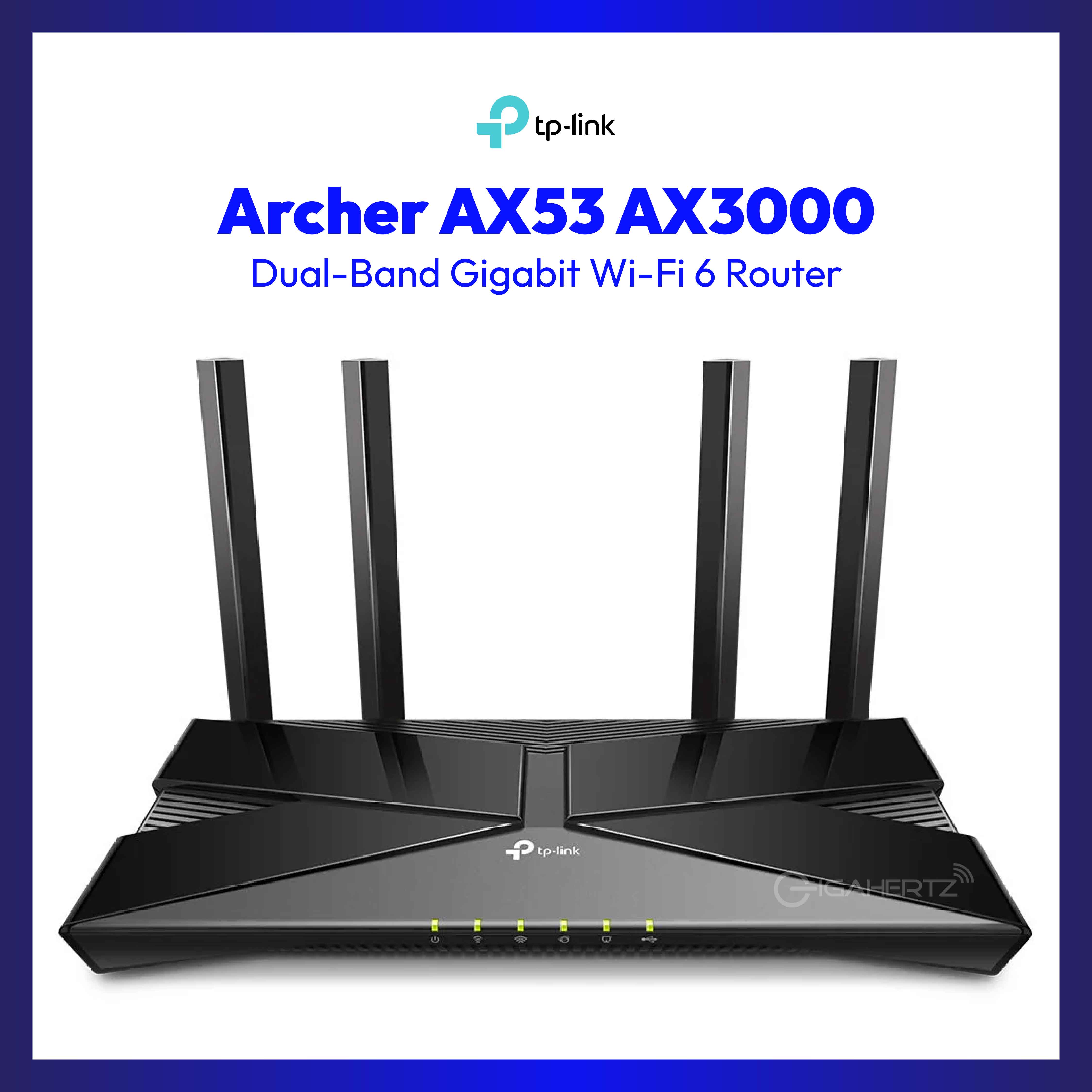 TP-Link AX3000 Dual Band Gigabit Wi-Fi 6 Router (Archer AX53)