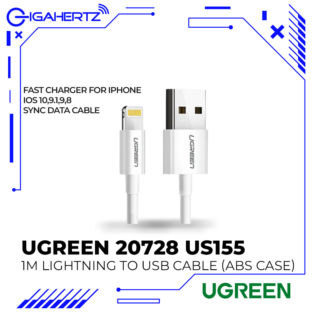Ugreen 20728 US155 1M Lightning to USB Cable (ABS Case)