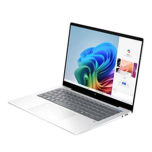 HP OmniBook X 14-FE1009QU Laptop (Glacier Silver) | 14" 2.2K (2240x1400) IPS | Snapdragon X Elite X1P-42-100 | 16GB RAM | 512GB SSD | Qualcomm Adreno GPU | Windows 11 Home
