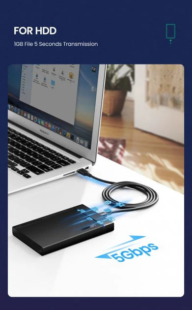 UGREEN USB-C Male To USB 3.0 3A 1.5m Data Cable (Black) (US184/20883)