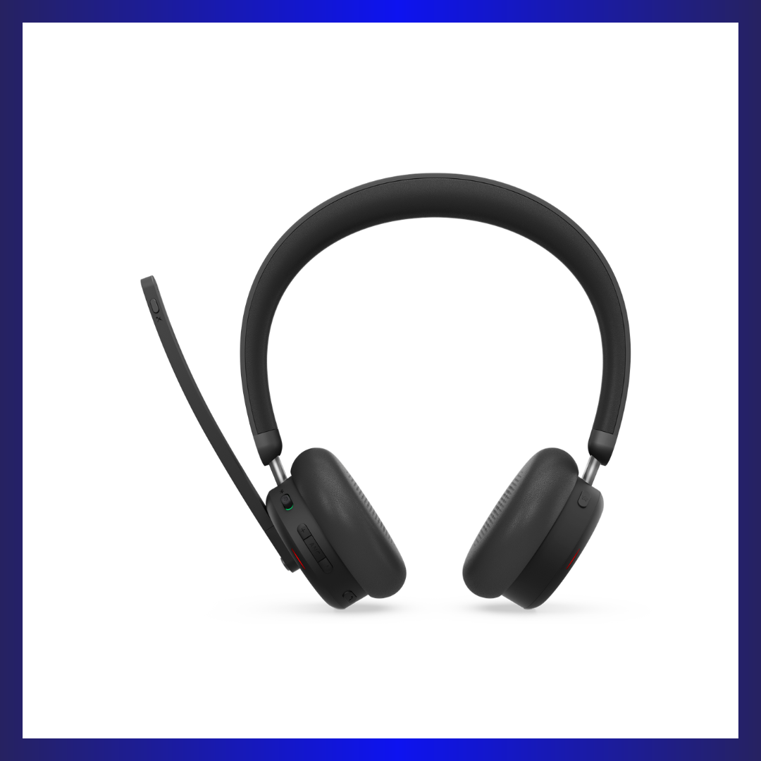Lenovo Headset 6550 (4XD1S19777) | Dual-Mode Wireless | Bluetooth 5.3 + USB Receiver | ANC | Black
