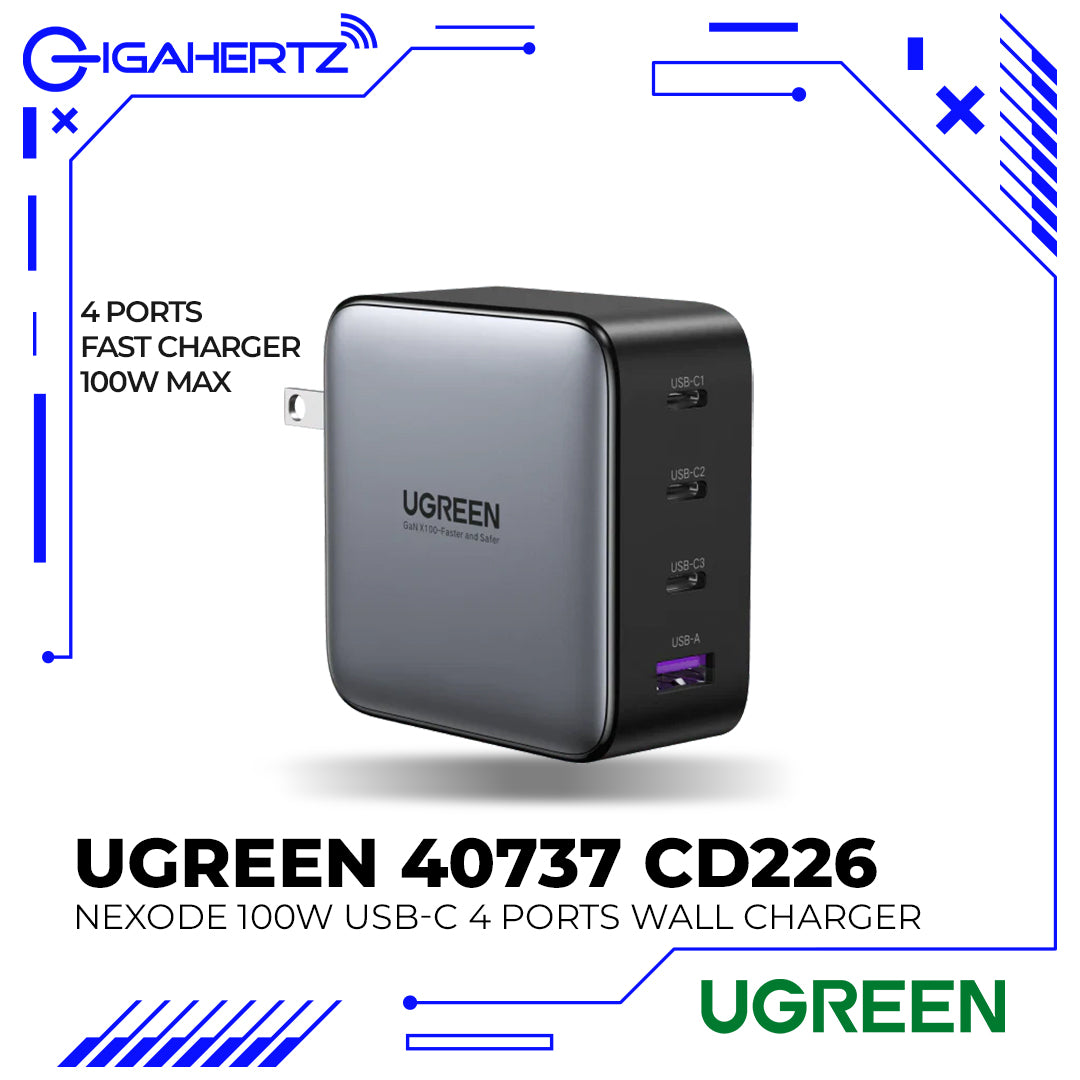 Ugreen 40737 CD226 Nexode 100W USB-C 4 Ports Wall Charger