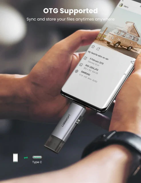 UGREEN 50706 2-in-1 USB C OTG Card Reader
