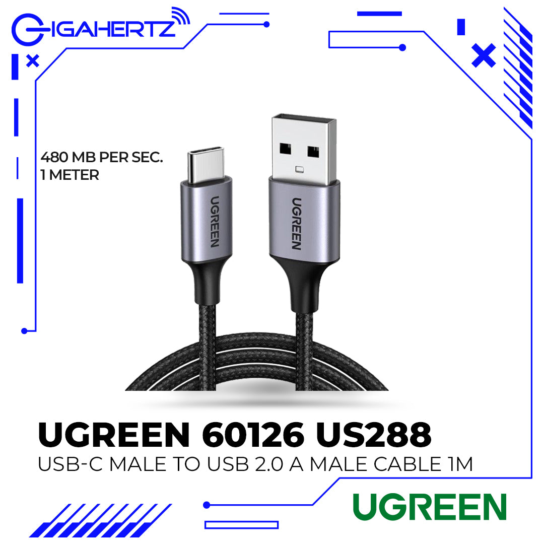 Ugreen 60126 US288 USB-C Male To USB 2.0 A Male Cable 1M