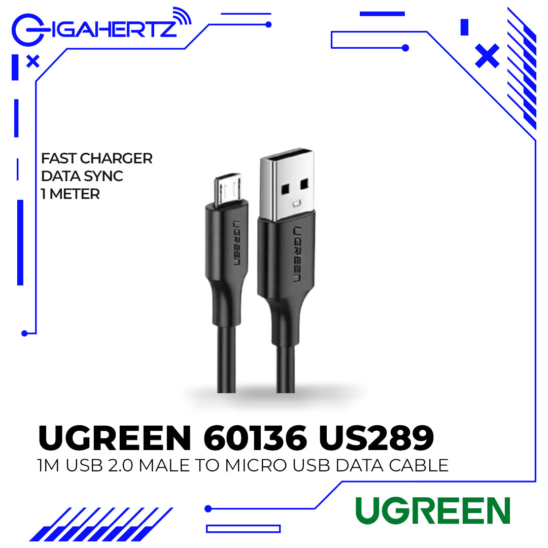 Ugreen 60136 US289 1M USB 2.0 Male to Micro USB Data Cable