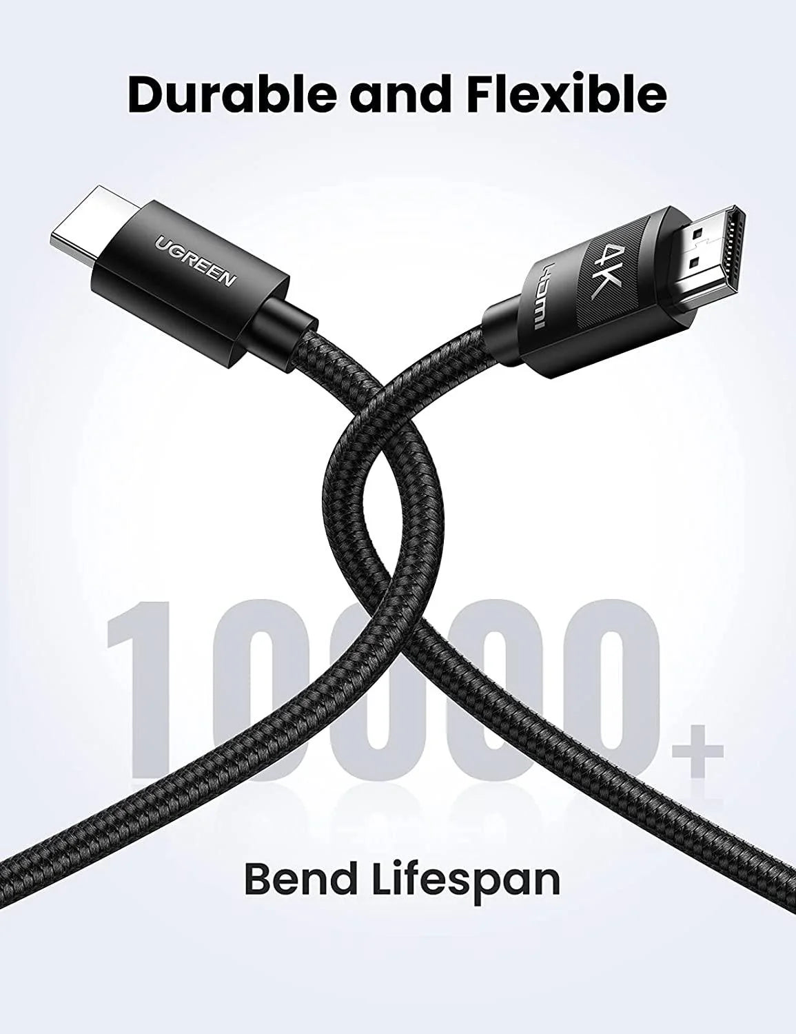 UGREEN 4K 60hz HDMI Male to Male Cable 1m (Black) (30999)