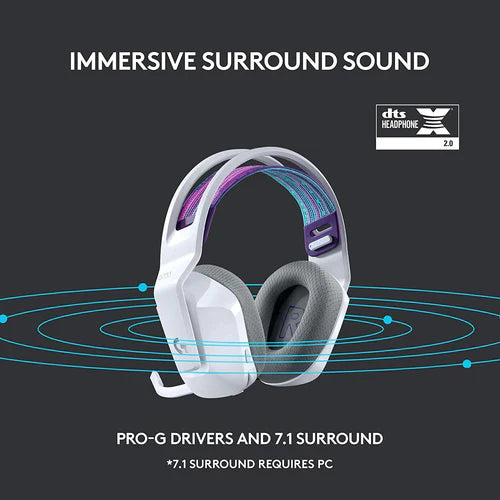 Logitech G733 Lightspeed Wireless RGB Gaming Headset (White)