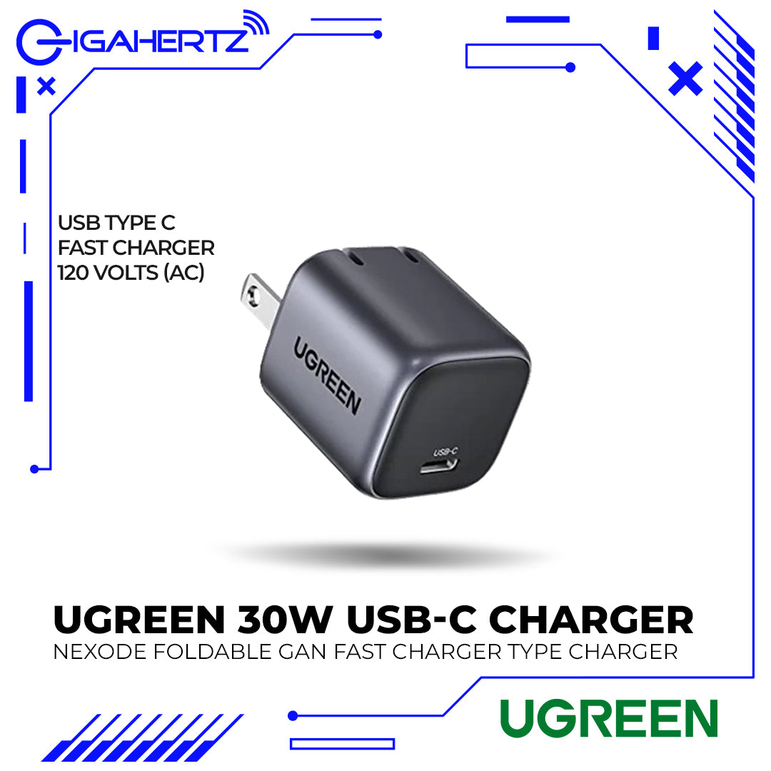 Ugreen 30W USB-C Charger Nexode Foldable GaN Fast Charger Type Charger