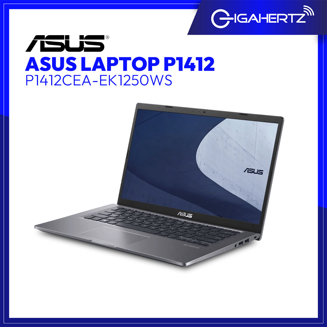 Asus Laptop P1412 P1412CEA - EK1250WS | 14" FHD | i3 - 1115G4 | UHD Graphics | 8GB RAM | 256GB SSD | WIN 11 | Gigahertz