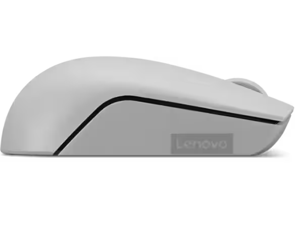 Lenovo 300 Wireless Compact Mouse (Arctic Grey) with battery