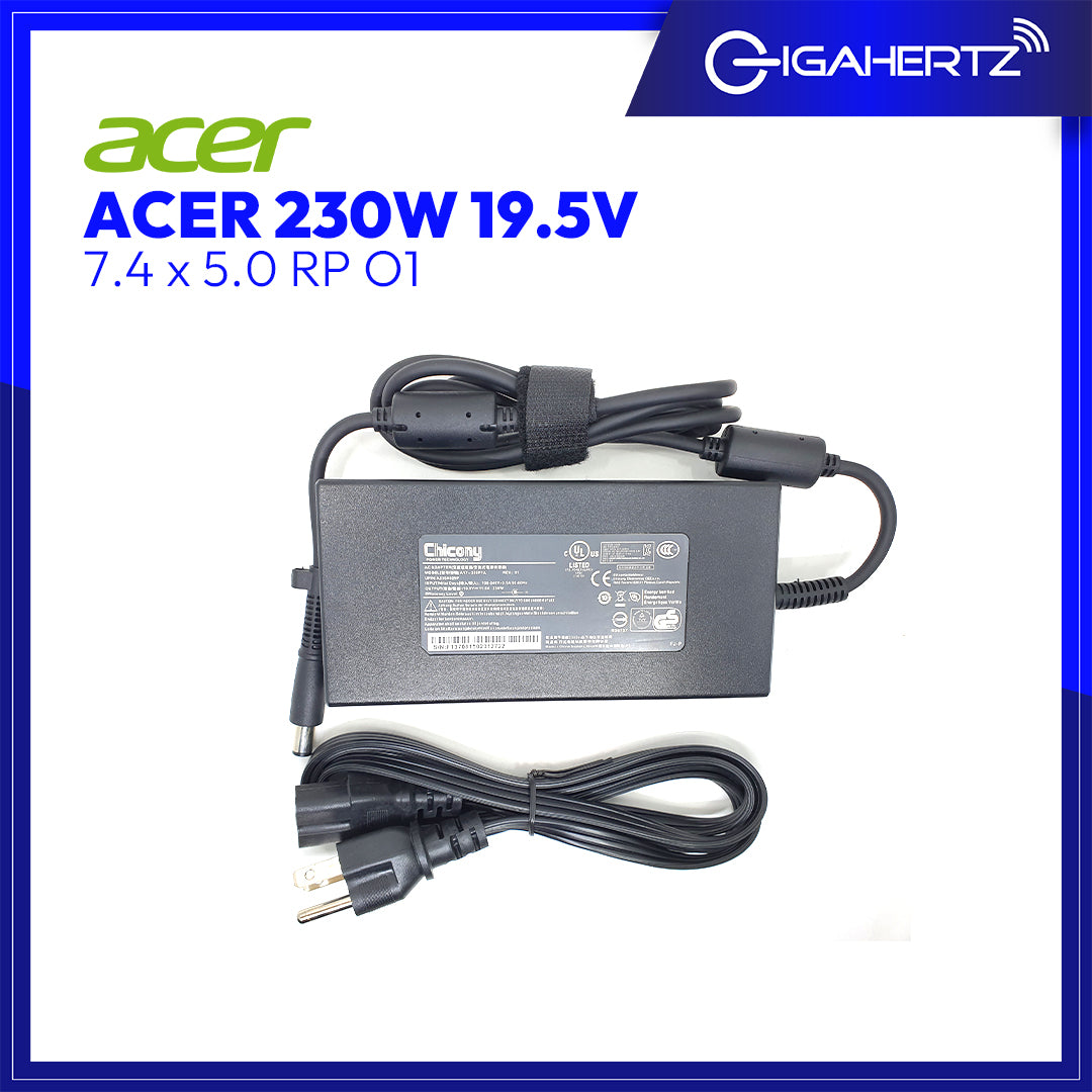 Acer Adapter 230W 19.5V 7.4 x 5.0 RP O1 | Gigahertz