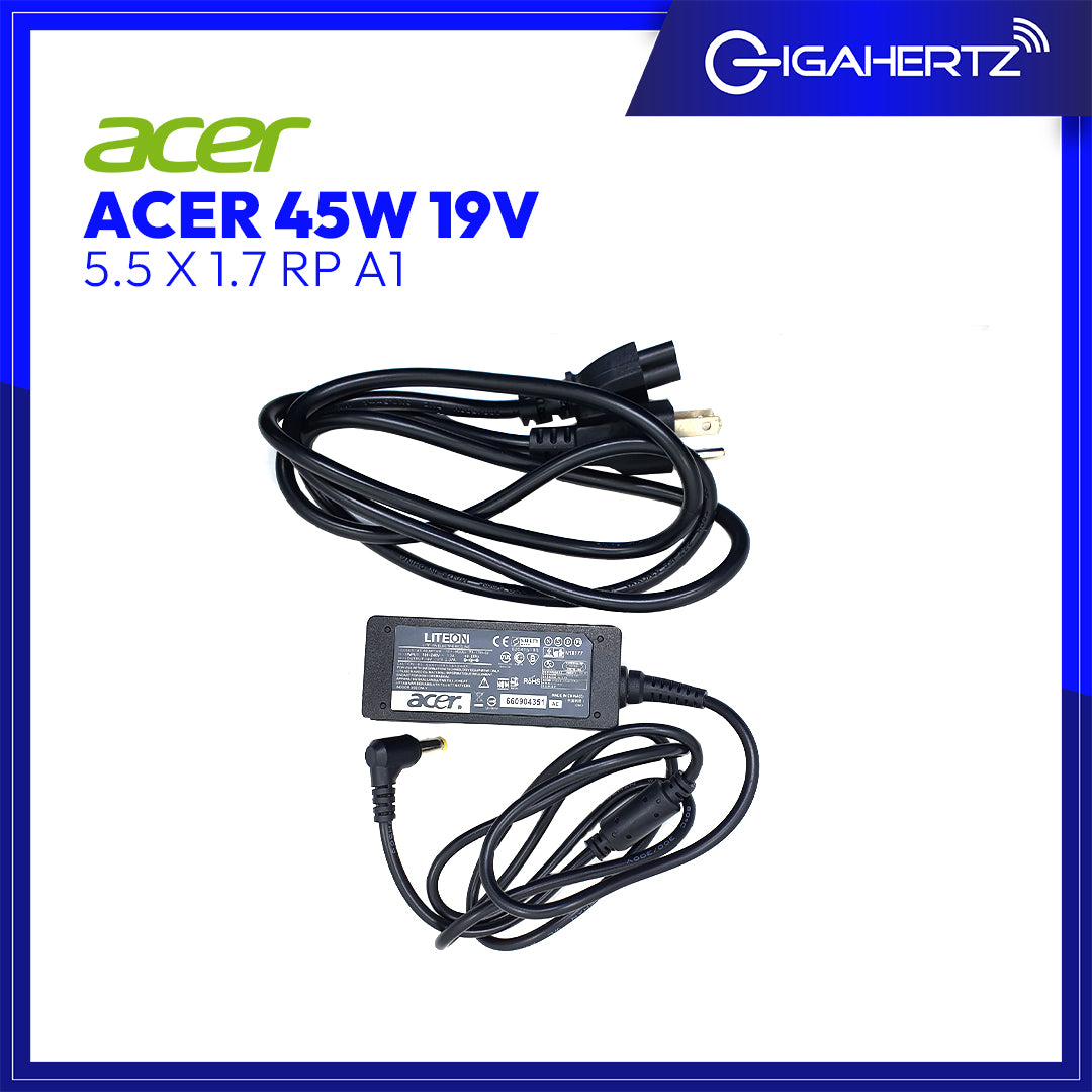 Acer Adapter 45W 19V 5.5 X 1.7 RP A1