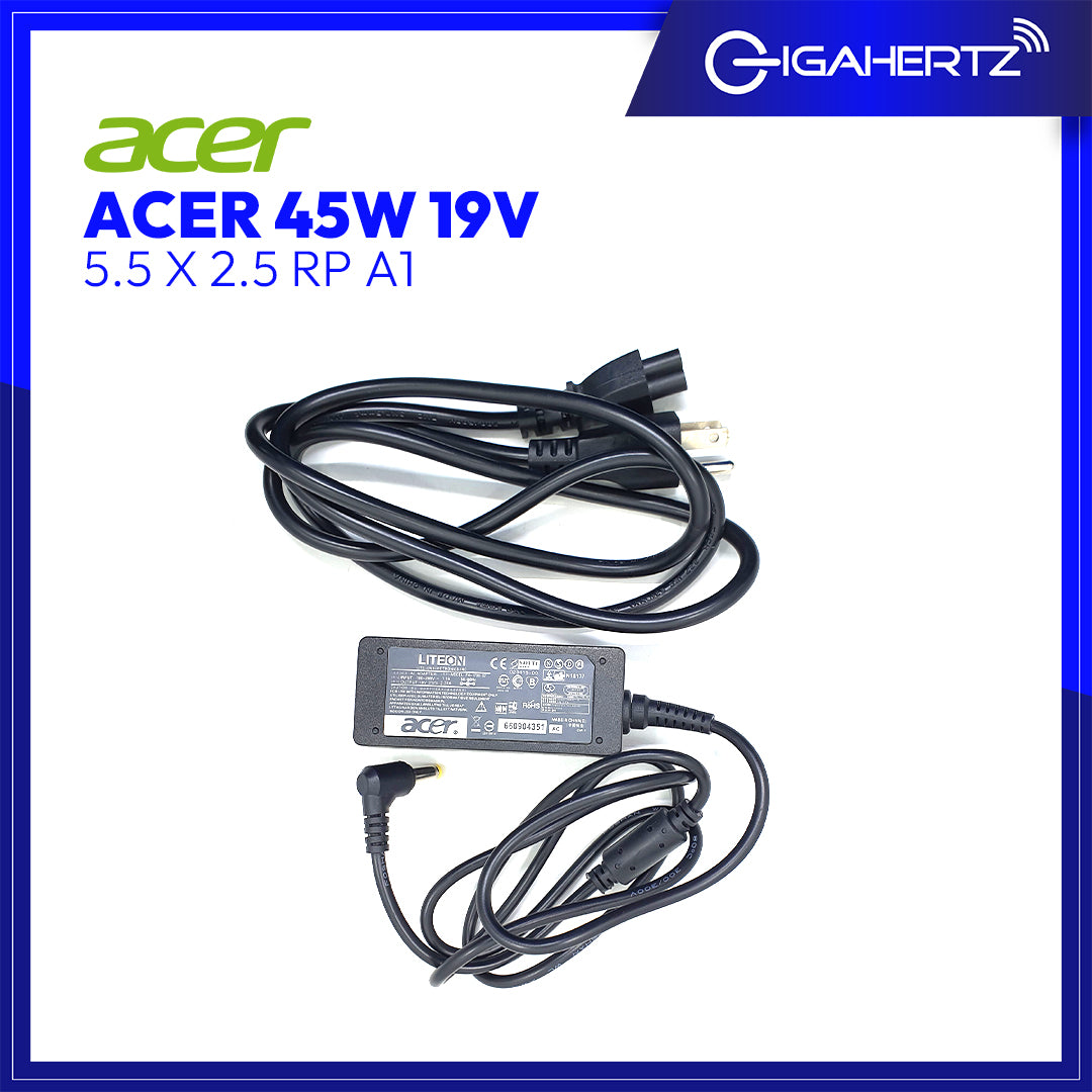 Acer Adapter 45W 19V 5.5 X 2.5 RP A1