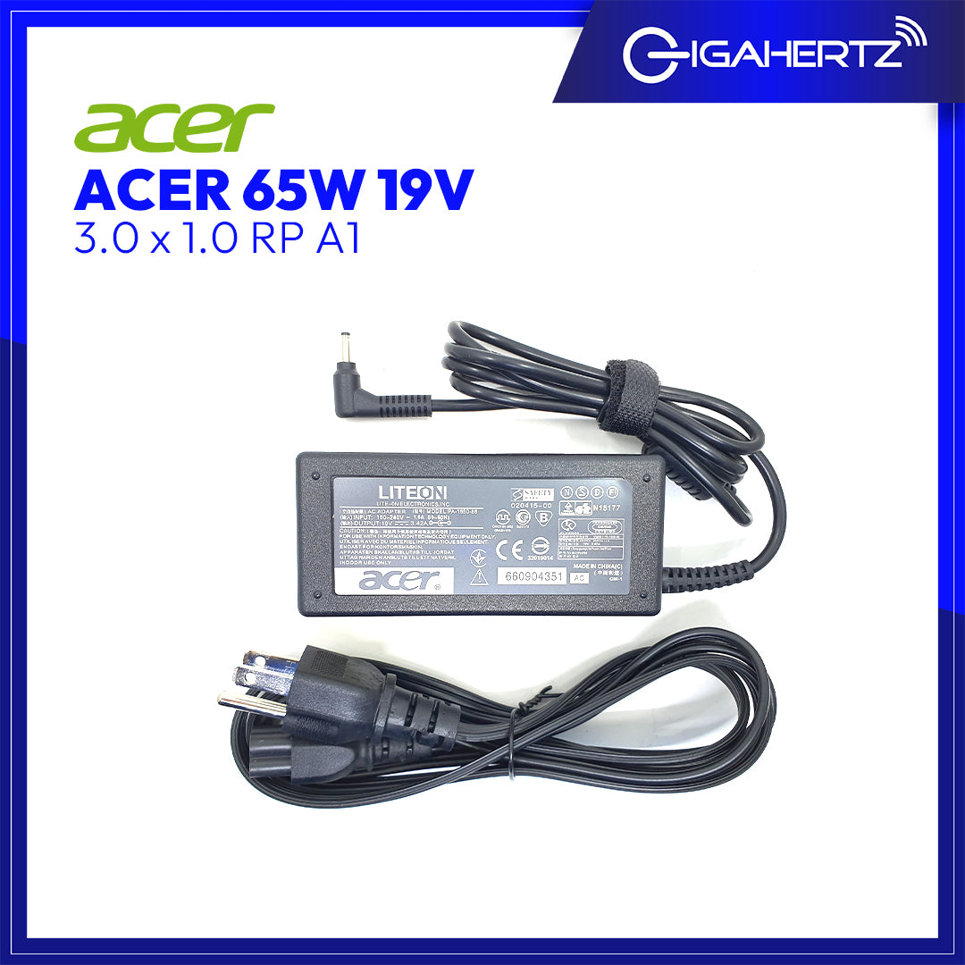 Acer Adapter 65W 19V 3.0 x 1.0 RP A1