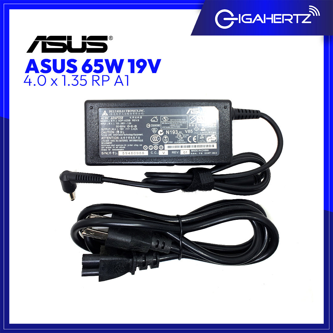 Asus Adapter 65W 19V 4.0 x 1.35 A1 | Gigahertz