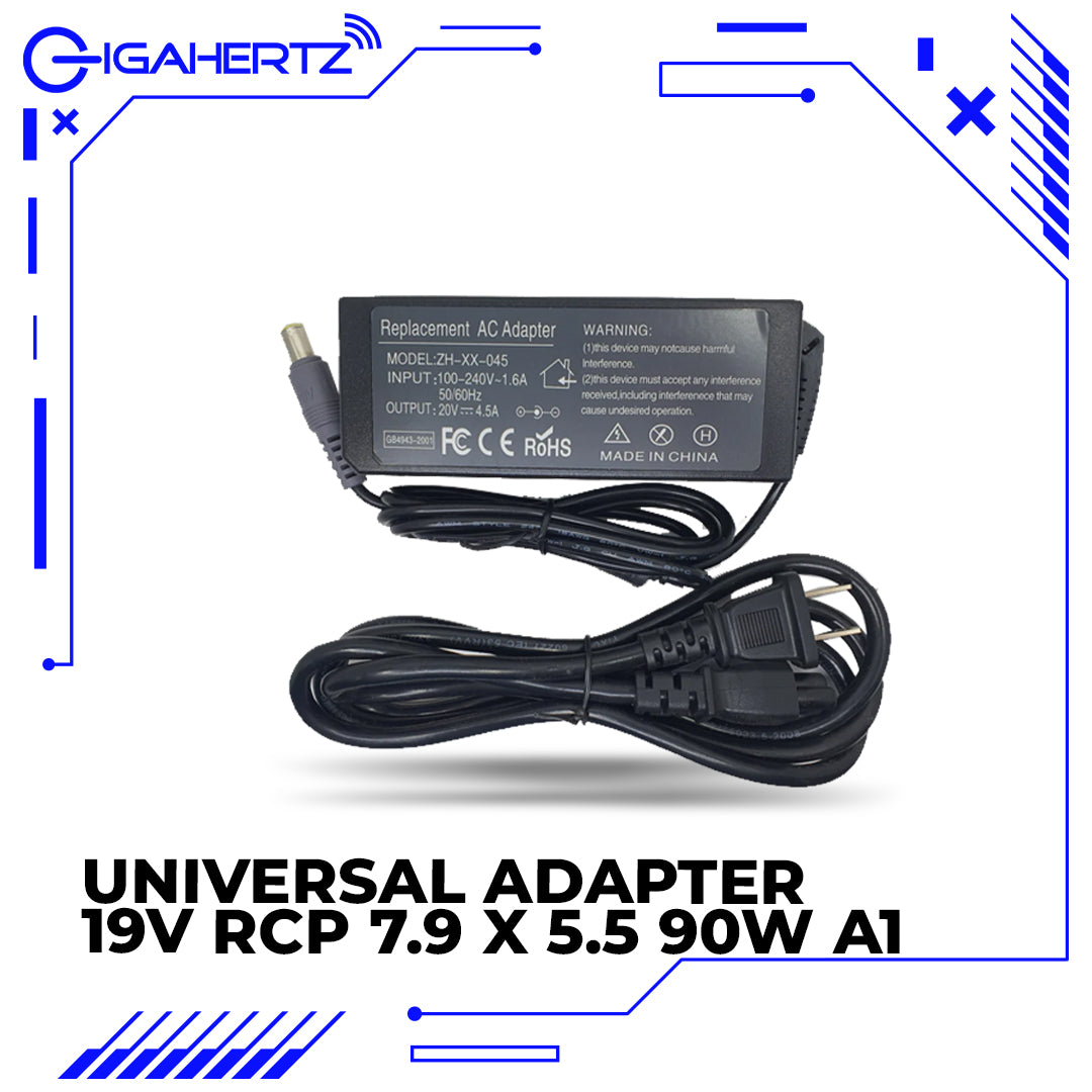 Universal Adapter 19V RCP 7.9 X 5.5 90W A1