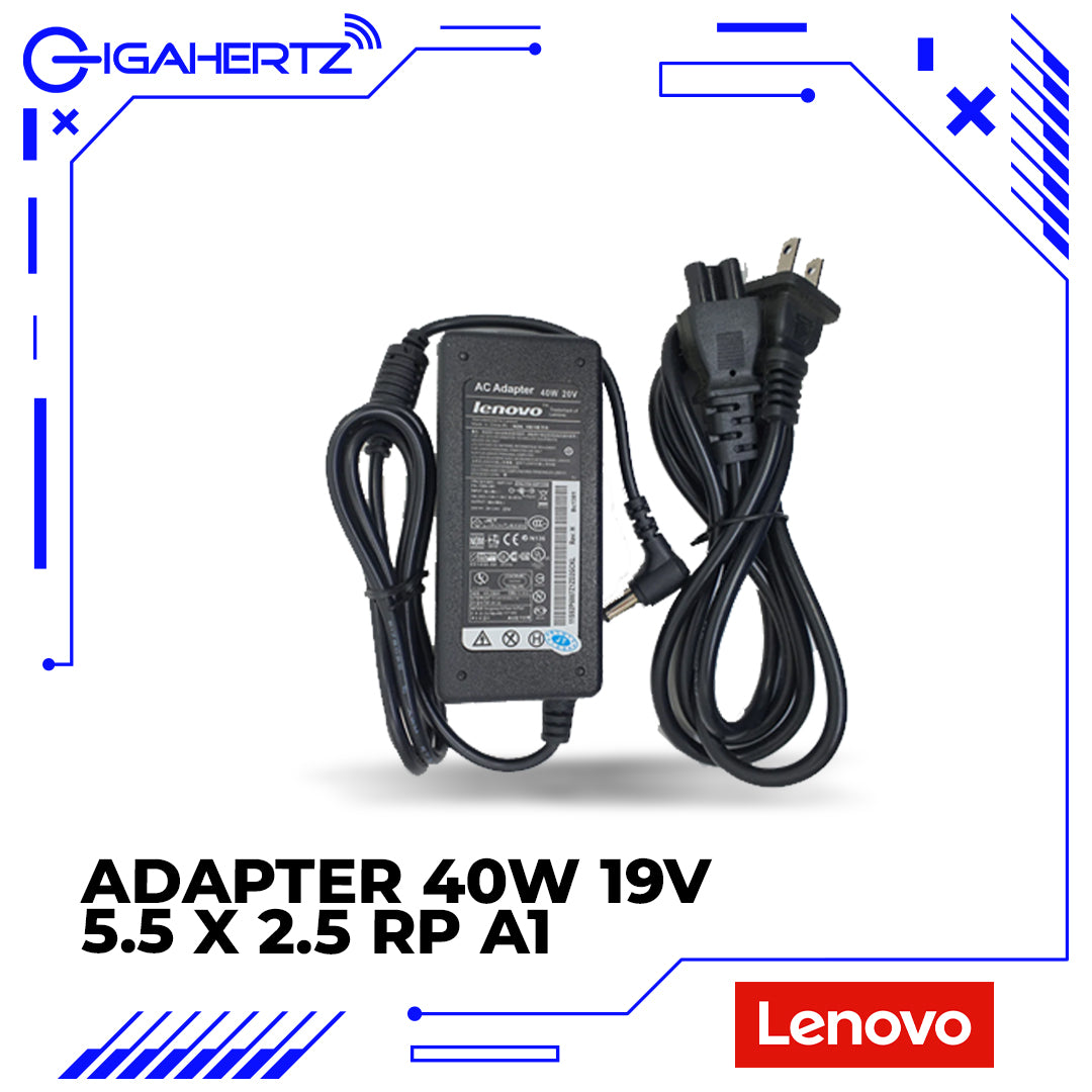 Lenovo Adapter 40W 19V 5.5 X 2.5 RP A1