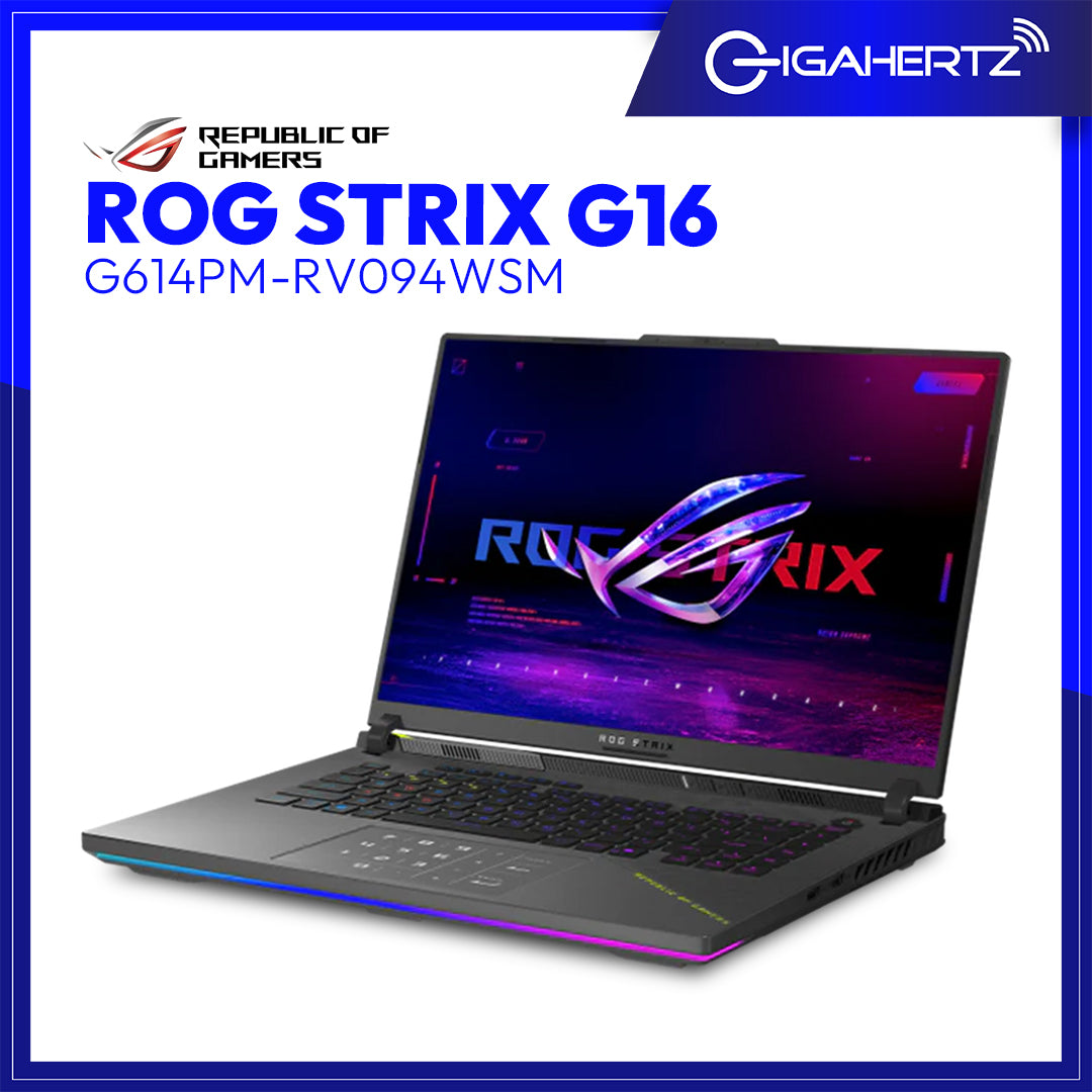 ASUS ROG Strix G16 (2025) G614PM-RV094WSM | 16" FHD+ | AMD Ryzen 9 8940HX | GeForce RTX 5060 | 16GB RAM | 512GB SSD | WIN 11