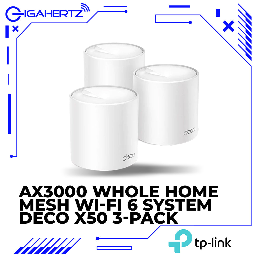 TP-Link AX3000 Whole Home Mesh Wi-Fi 6 System Compatible With Amazon Alexa (Deco X50) 3-Pack