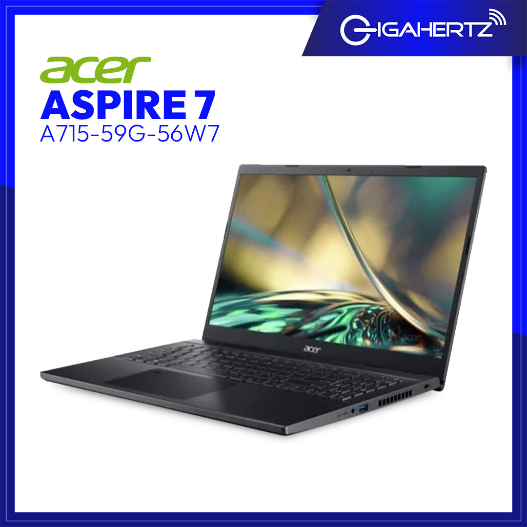 Acer Aspire 7 A715-59G-56W7 | 15.6in FHD 144Hz | Core i5-12450H | 16GB RAM | 512GB SSD | NVIDIA GF RTX3050, 6GB | WIN11