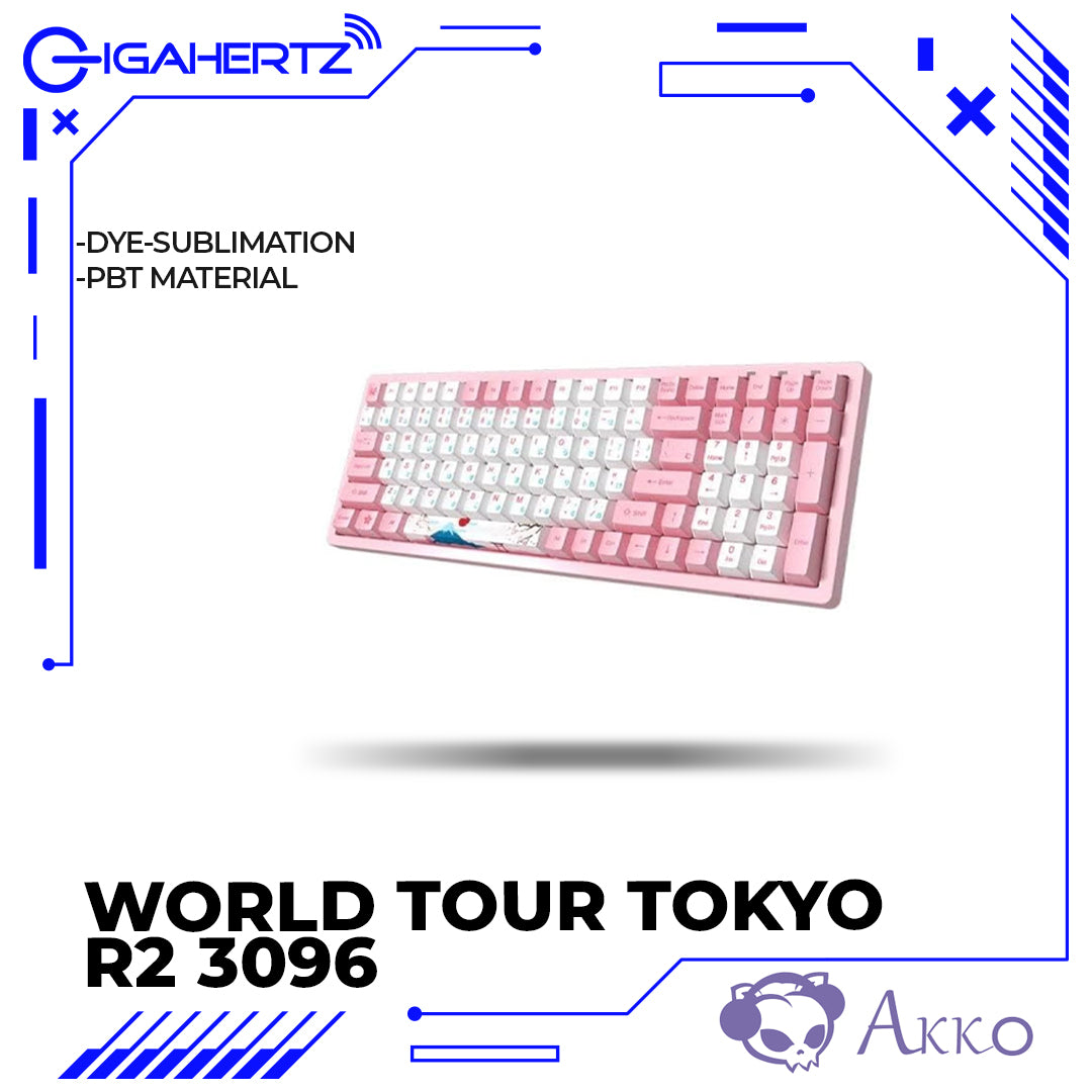 Akko World Tour-Tokyo R2 3096 Mechanical Keyboard (Gateron Pink)