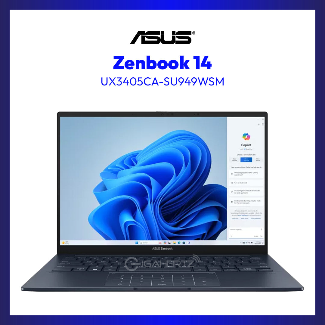 Asus Zenbook 14 OLED UX3405CA-SU949WSM | 14Inch 3K OLED 120Hz (Touch) | Core Ultra 9 285H | 16GB RAM | 1TB SSD | Win 11