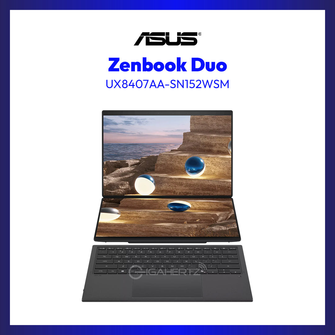 Asus Zenbook DUO UX8407AA-SN152WSM | 14inch 3K Touch | Intel Core Ultra 9 386H | 32GB RAM | 1TB SSD | Intel Arc | WIN11