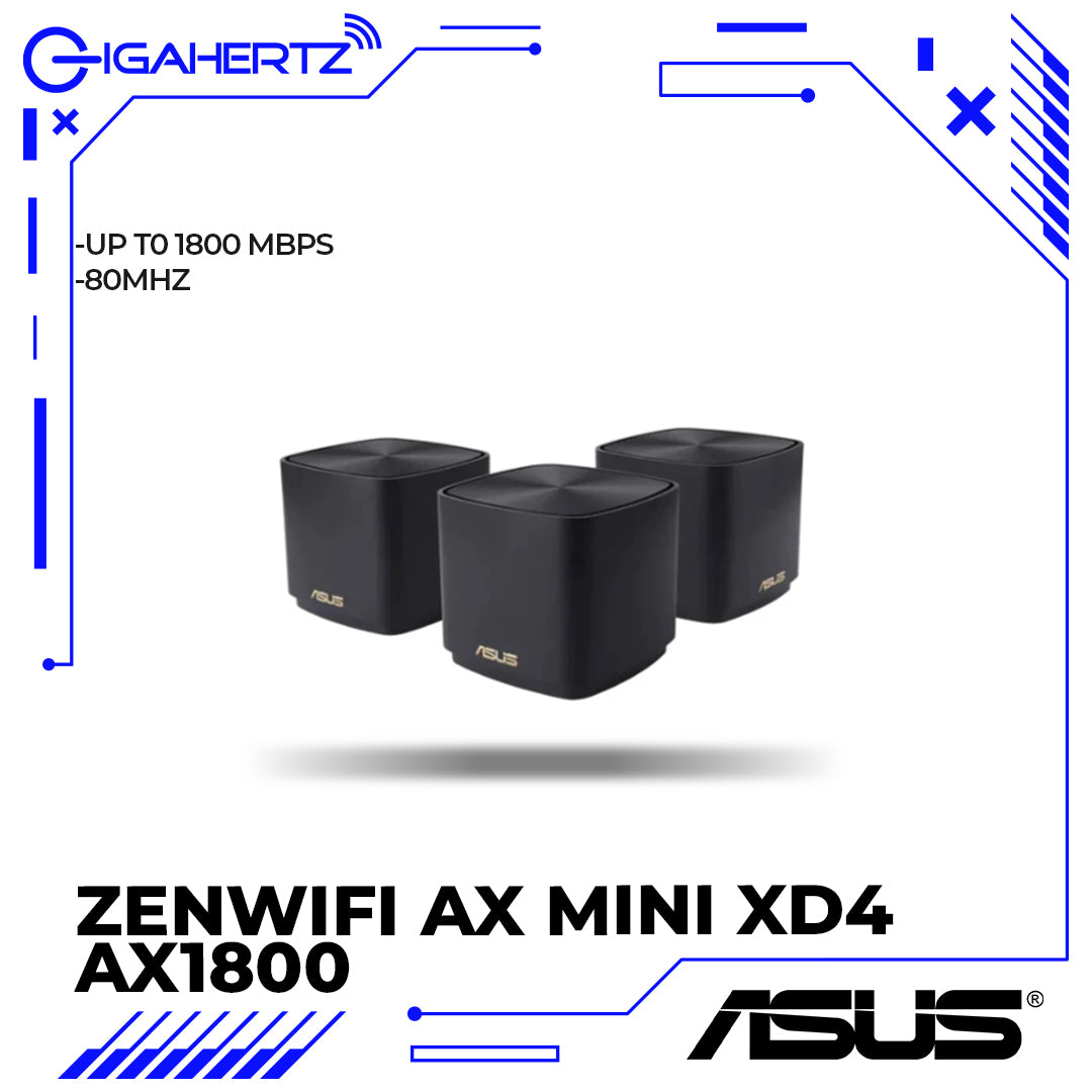 Asus Zenwifi AX Mini XD4 AX1800 Dual-Band Mesh Wifi 6 System (3PK)