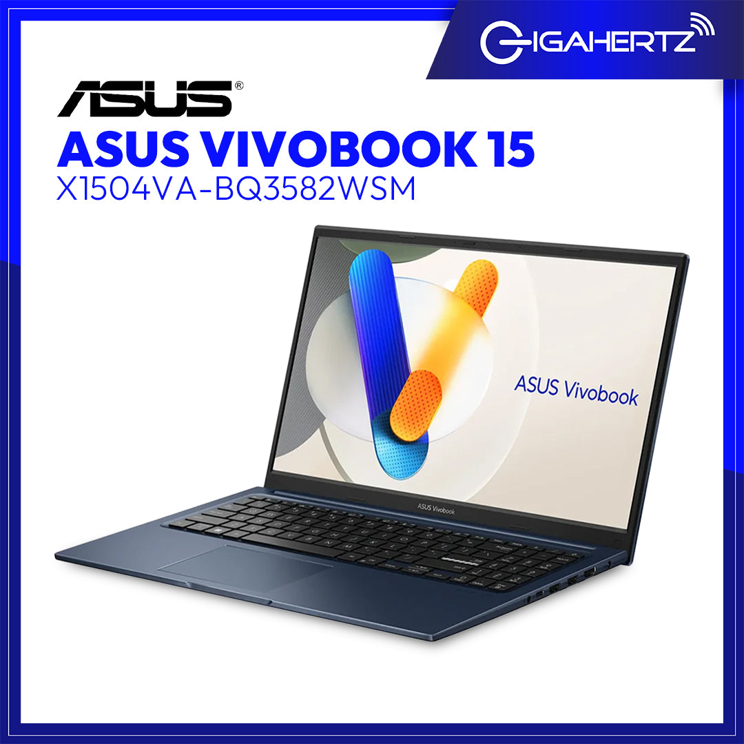 Asus Vivobook 15 X1504VA-BQ3582WSM Laptop (Quiet Blue) | 15.6" FHD (1920x1080) IPS 60Hz | Core 5-120U | 16GB RAM | 512GB SSD | Intel Graphics | Win11