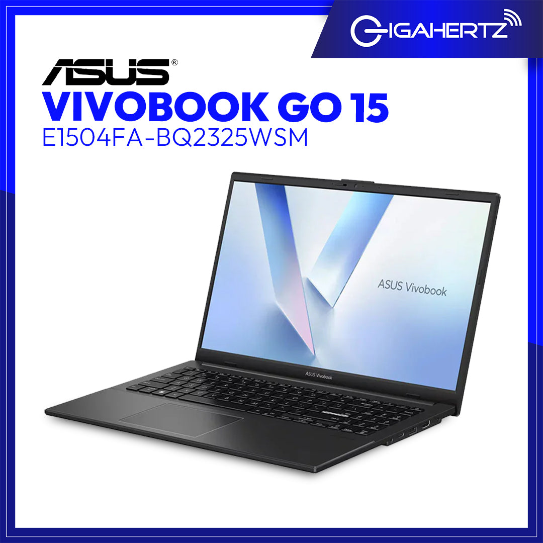 Asus Vivobook Go 15" E1504FA-BQ2325WSM Laptop (Mixed Black) | 15.6 FHD (1920x1080) | Ryzen 5 7520U | 16GB RAM | 512GB SSD | AMD Radeon Graphics | Win 11