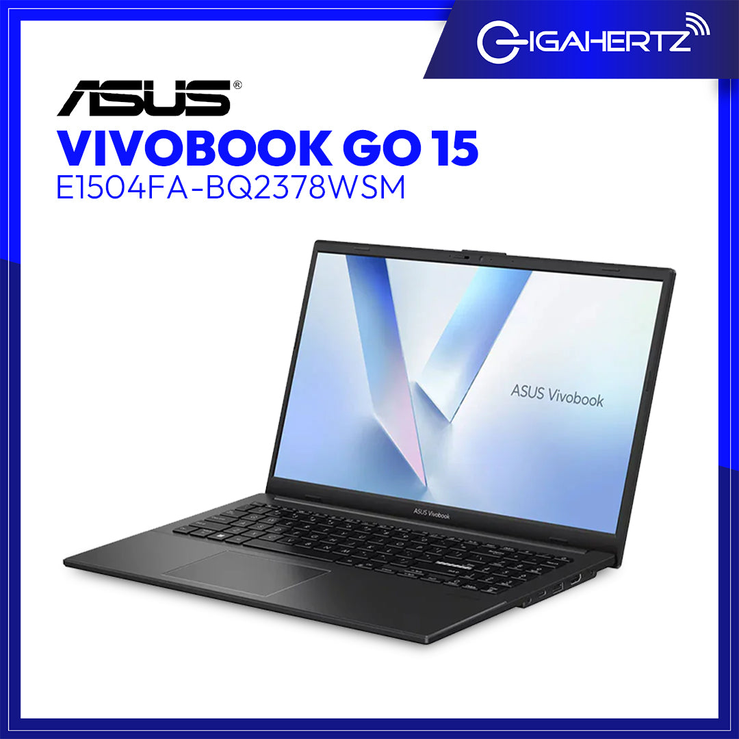 Asus Vivobook Go 15 E1504FA-BQ2378WSM Laptop (Mixed Black) | 15" FHD (1920x1080) | Ryzen 5 7520U | 8GB RAM | 512GB SSD | AMD Radeon Graphics | Win11