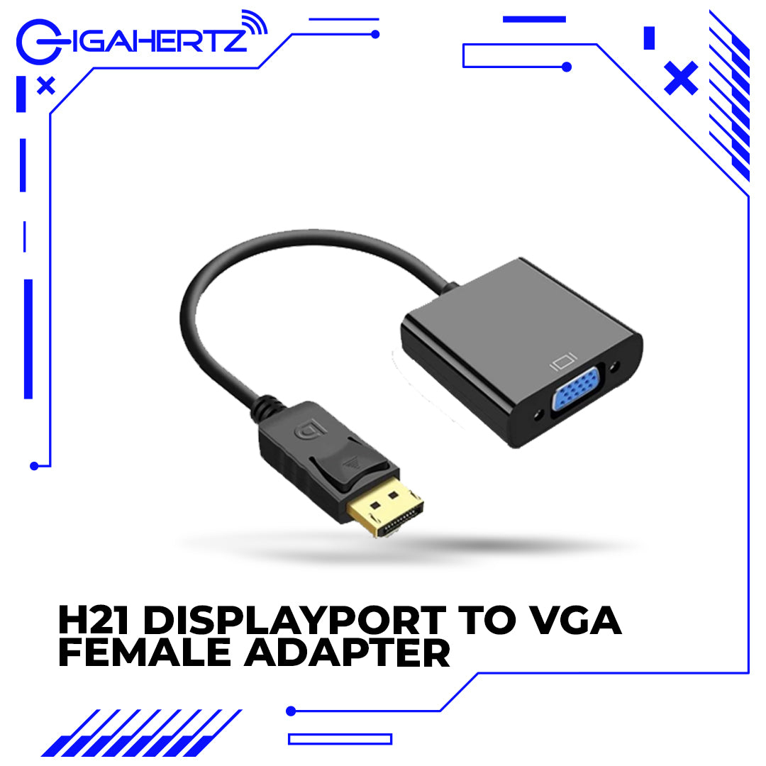 Gen H21 Displayport To VGA Female Adapter
