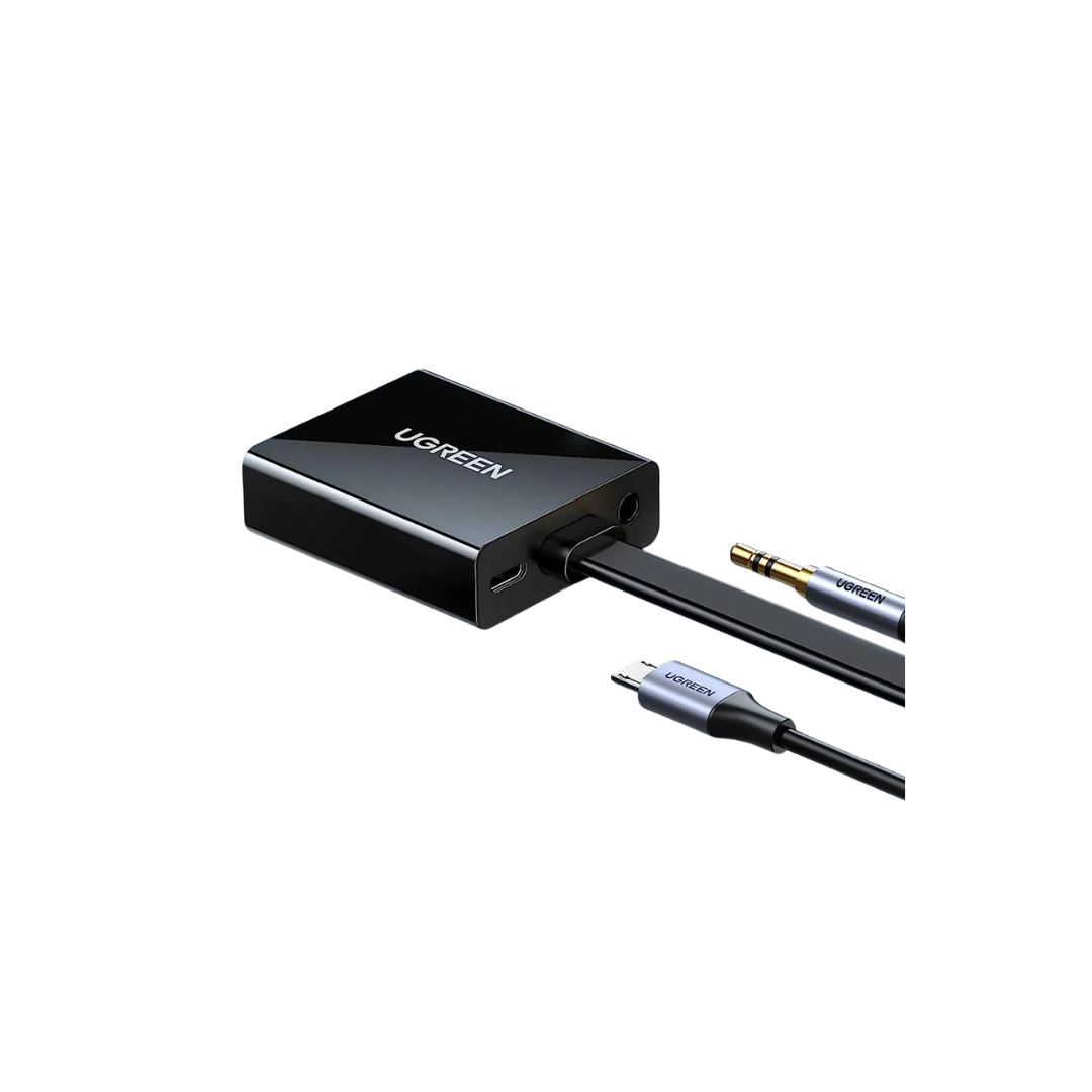 UGreen HDMI To VGA Converter with Audio - 25cm (Black)