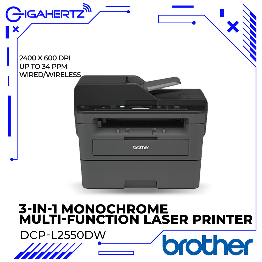 Brother 3-in-1 Monochrome Laser Multi-Function Center Laser Printer