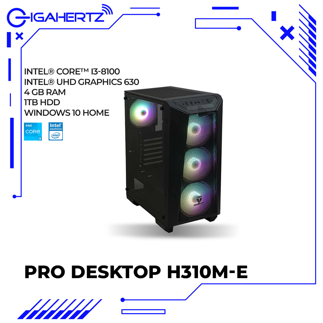 Giga Pro Desktop Intel® Core™ i3-8100 H310M-E