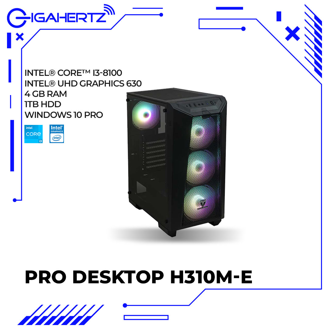 Giga Pro Desktop Intel® Core™ i3-8100 H310M-E