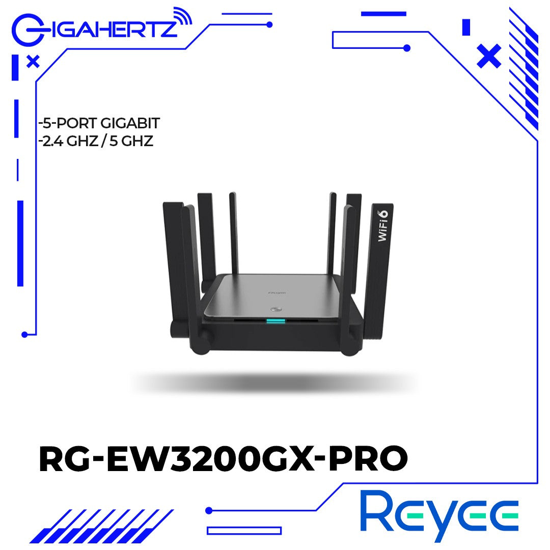 Reyee 3200Mbps Wi-Fi 6 Dual-band Gigabit Mesh Router (RG-EW3200GX-PRO)