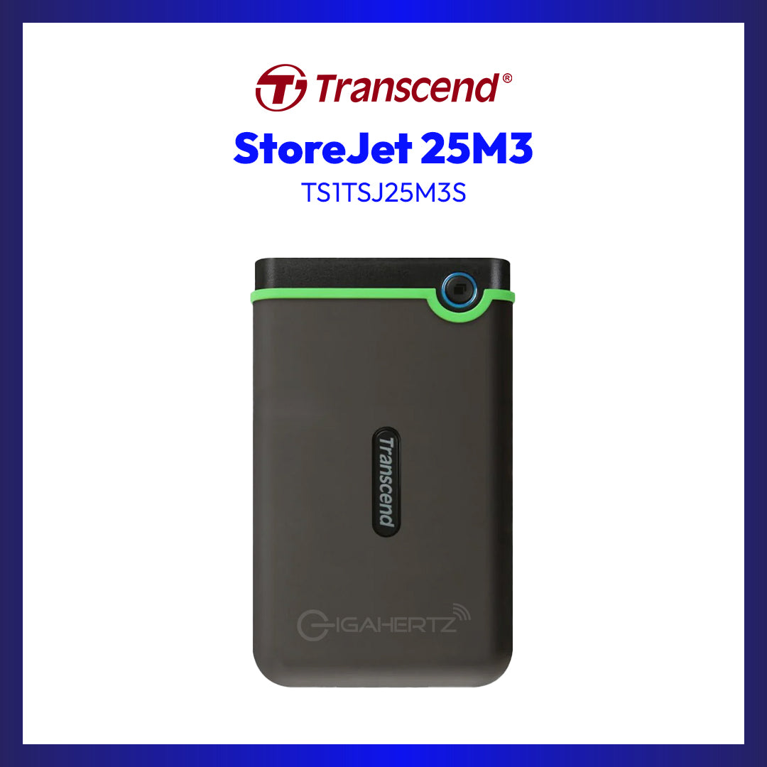 TRANSCEND 1TB StoreJet 25M3 External Hard Drive (Iron Gray)