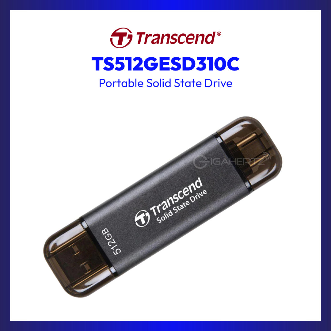 TRANSCEND 512GB ESD310C EXTERNAL SSD USB 10GBPS TYPE C/A TS512GESD310C