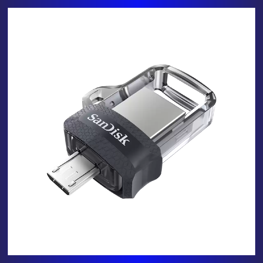 SanDisk Ultra 16GB Dual USB Drive m3.0 with Micro-USB OTG (Black)