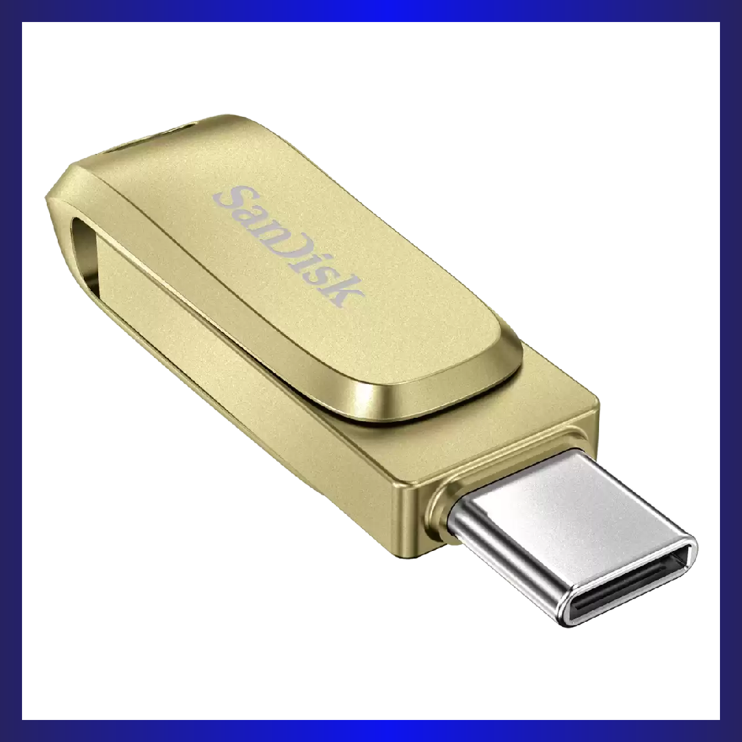 SanDisk Ultra Dual Drive Luxe 128GB USB Type-C Flash Drive (Gold)