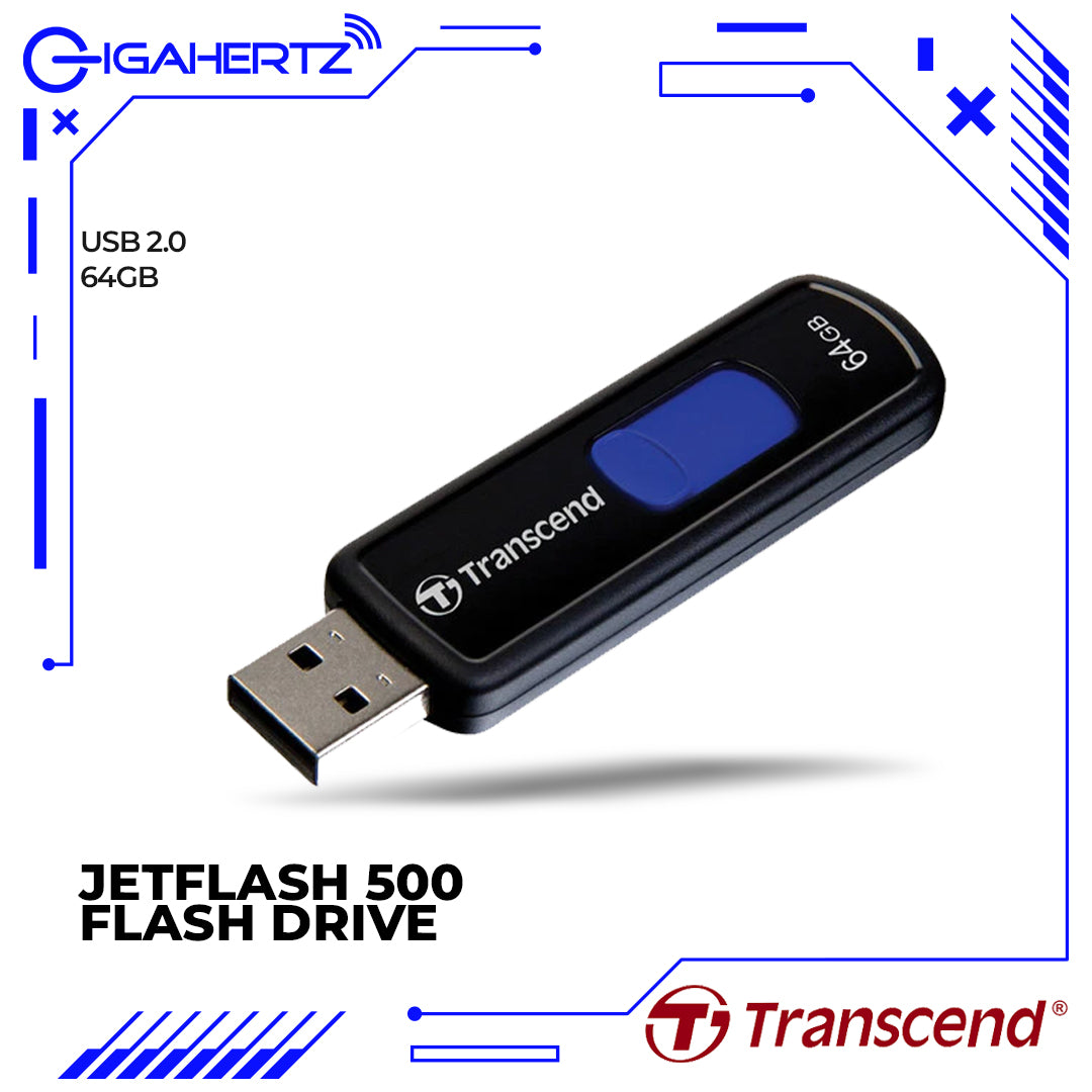 Transcend JetFlash 500 64GB USB 2.0 Flash Drive