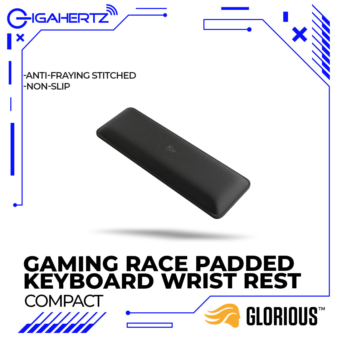 Glorious Gaming Race Padded Keyboard Wrist Rest Fits (Compact) Regular GWR-75