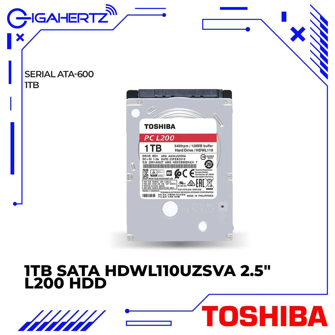 Toshiba 1TB Sata HDWL110UZSVA 2.5" L200 HDD