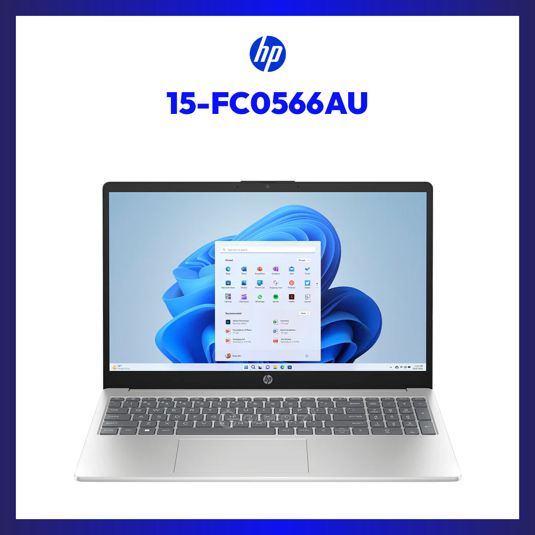 HP 15-fc0566AU (Natural Silver) 15.6-inch FHD, Ryzen 5 7520U | 16GB | 512GB SSD | AMD Radeon Graphics | Windows 11